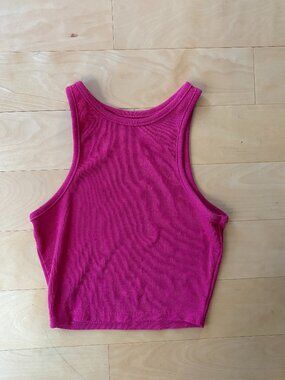 Hot Pink Crop Tank Top